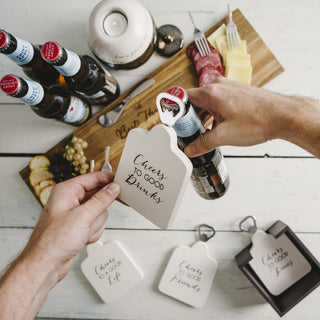 Cheers Bottle Opener Coaster Set