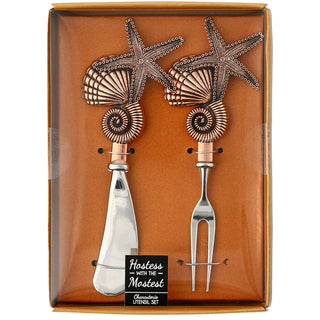 Seashells Charcuterie 2 Piece Utensil Set