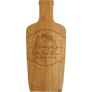 Wine Friends 5.25" Acacia Cheese/Bread Board Set