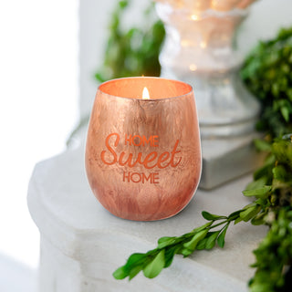 Home 10 oz - 100% Soy Wax Electroplated Candle Scent: Fresh Cotton