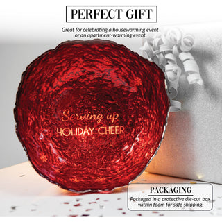 Holiday Cheer 9.5" Glass Serving Bowl