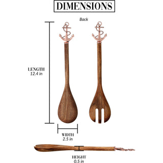 Anchor 13" Acacia 2 Piece Utensil Set