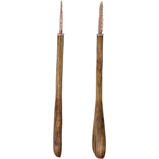 Pineapple 13" Acacia 2 Piece Utensil Set