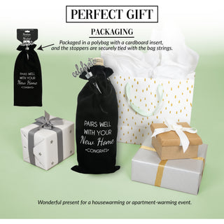 New Home 13" Wine Gift Bag Set