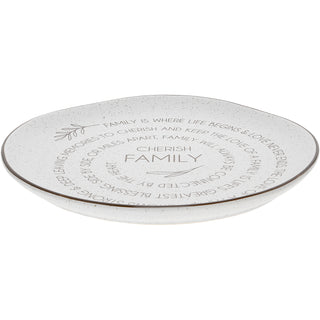 Cherish Family 10.5" Ceramic Plate