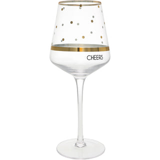 Cheers Dots 17 oz Wine Glass