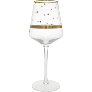 Cheers Dots 17 oz Wine Glass