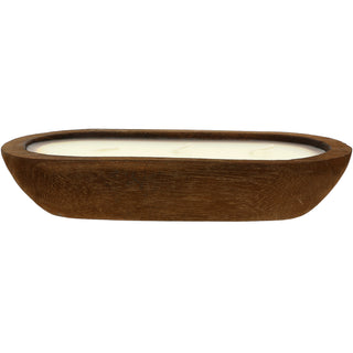 Friends 9 oz - 100% Soy Wax Decorative Wooden Dough Bowl Candle Scent: White Jasmine