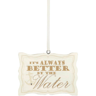 By the Water 3" x 2" Hanging Plaque