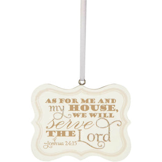 Serve the Lord 2.75" x 2.25" Hanging Plaque