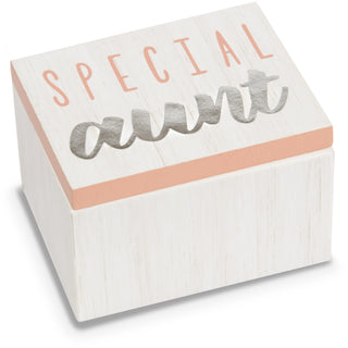 Aunt 2.25" x 1.2" x 1.5" MDF Trinket Box