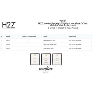 H2Z Jewelry Spring 2018 Opal Necklace Offset Merchandise Assortment