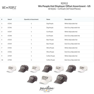 We People Hat Displayer Offset Assortment US - US Hat Offset Assortment