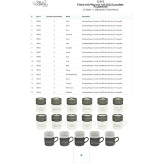 Filled with Warmth Fall 2022 Complete Assortment 51pcs, 17 styles/3 each