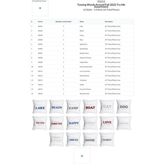 Tossing Words Around Fall 2022 Try Me Assortment 16pcs, 16 styles/1 each
