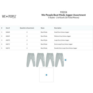 We People Boat Mode Jogger Assortment 10 pcs, 5 styles/2 each