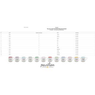You are a Gem Fall 2023 Mug Assortment 36 pcs, 12 styles/ 3 each