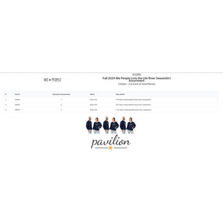 Fall 2024 We People Livin the Life River Sweatshirt Assortment River Sweatshirt Assortment