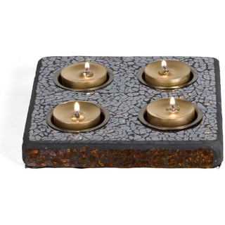 Mosaic 6.25" Square Tealight Tray (4 Piece)