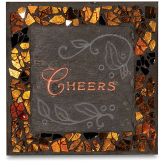 Cheers 4" Coasters (Set/4 w/Holder)