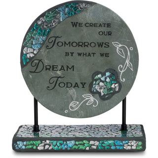 Dream 8"Slate Plaque with Mosaic Base