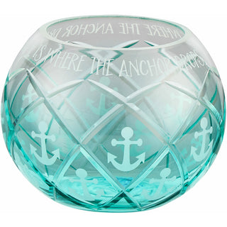 Anchors Away 5" Round Votive Holder