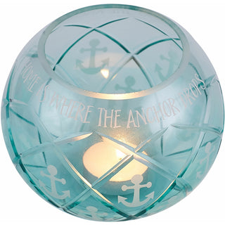 Anchors Away 5" Round Votive Holder