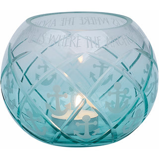 Anchors Away 5" Round Votive Holder