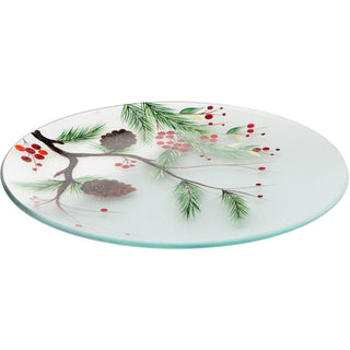 Pine Cones with Berries Candle Tray