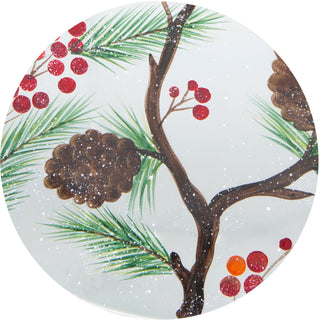 Pine Cones with Berries Candle Tray