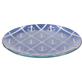 Blue Anchor Candle Tray