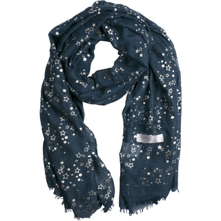 Star Navy 27.5" x 71" In Memory Scarf