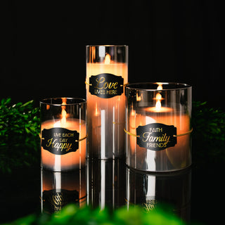 Faith 6" Smoke Luster Realistic Flame Candle