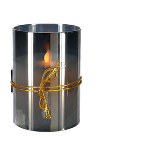 Happy 5" Smoke Luster Realistic Flame Candle