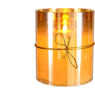 Live Love Laugh 6" Amber Luster Realistic Flame Candle