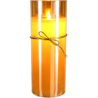 No Place 9" Amber Luster Realistic Flame Candle