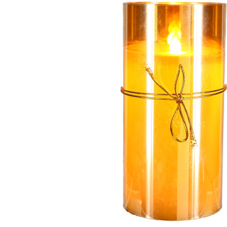 Family 7" Amber Luster Realistic Flame Candle