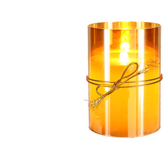 Smile 5" Amber Luster Realistic Flame Candle