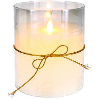 Home Sweet Home 6" Clear Luster Realistic Flame Candle