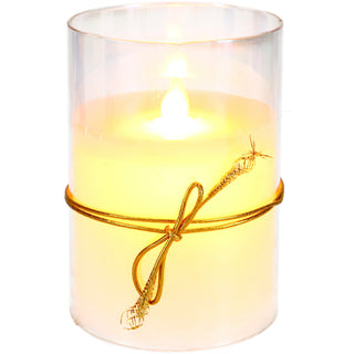 Friends 5" Clear Luster Realistic Flame Candle