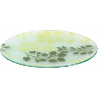 Green Fern Candle Tray