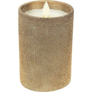 Sister 4.75" Bronze Glitter Realistic Flame Candle