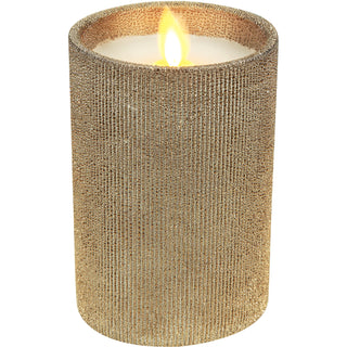 Sister 4.75" Bronze Glitter Realistic Flame Candle