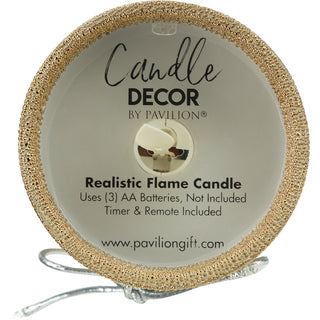 Sister 4.75" Bronze Glitter Realistic Flame Candle