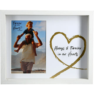 Hearts 9.5" x 7.5" Shadow Box Frame (Holds 4" x 6" Photo)