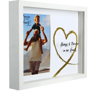 Hearts 9.5" x 7.5" Shadow Box Frame (Holds 4" x 6" Photo)