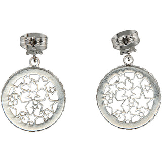 Light Silver Star Dangle Earrings