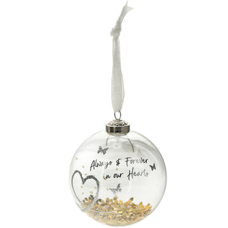 Always & Forever 4" Glass Ornament