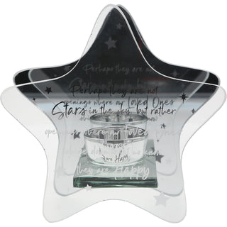 Stars in the Sky 6" x 6" Mirrored Glass Candle Holder