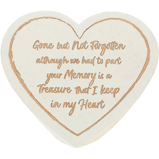 Not Forgotten 5" Heart Memorial Stone